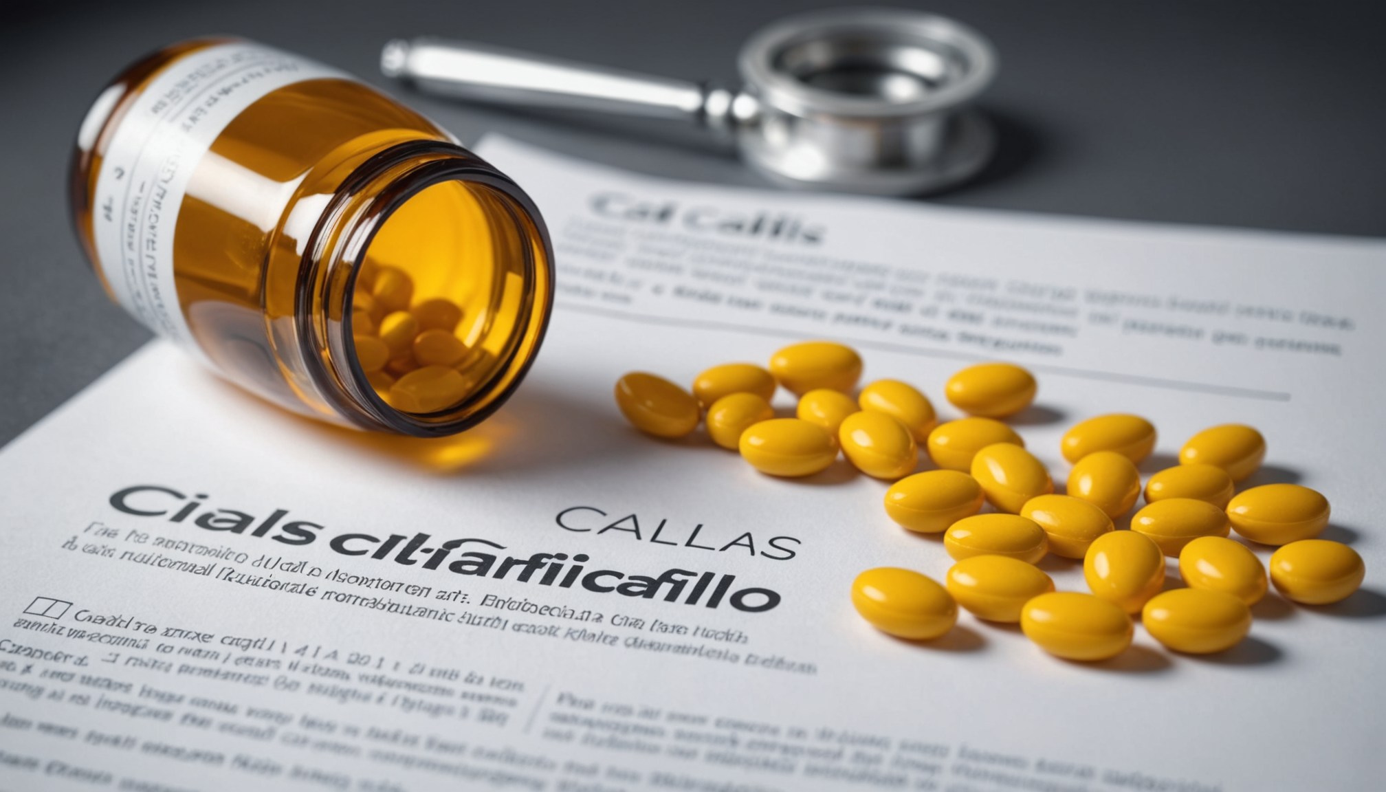 Infografía médica sobre Cialis (tadalafilo), mecanismo de acción, audiencias y precauciones de seguridad